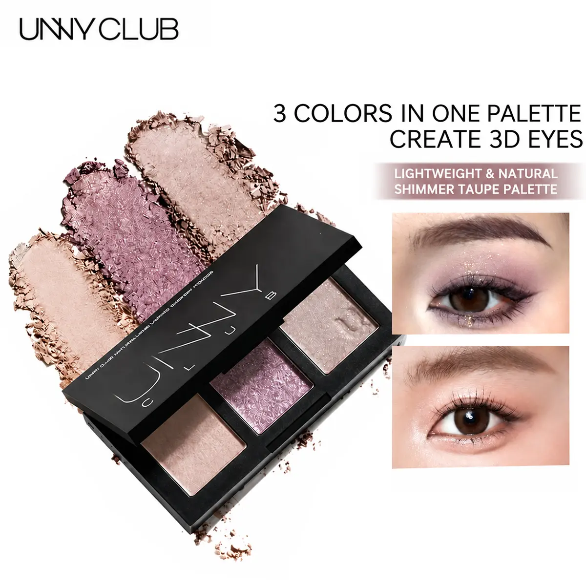 3 Color Eyebrow Powder Palette with Built In Mirror and Brush Set, Blendable Brow Makeup for Soft Gradient Definition, Natural Looking Fill for Beginners, Daily Beauty, Travel and Quick Touch Ups