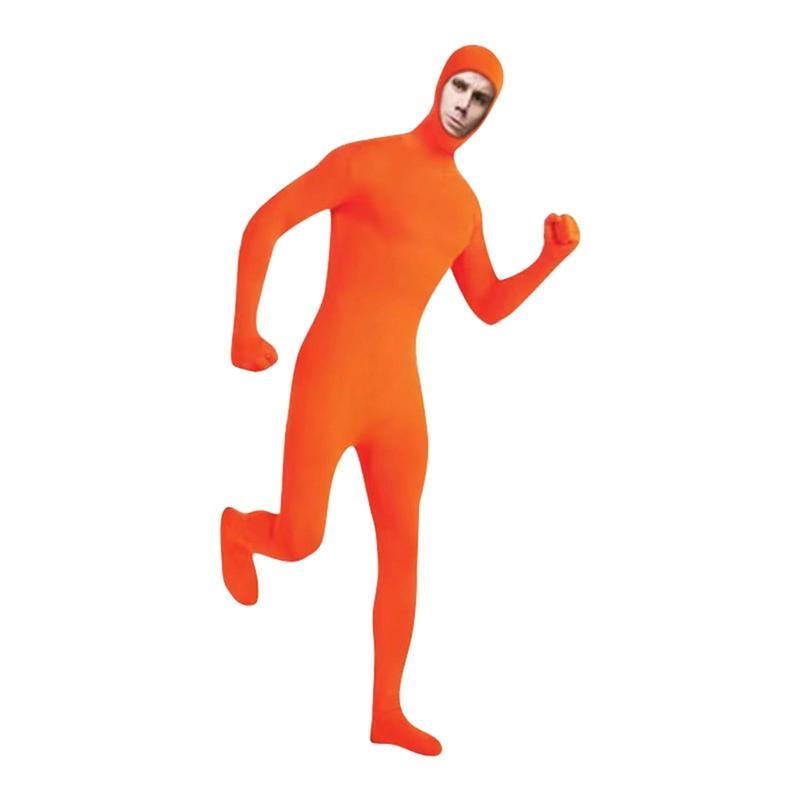 Unisex Adult Spandex Open Face Full Bodysuit Costume Stretchy Halloween Cosplay Body Suit Leotard Suit Outfits tight  hoodie