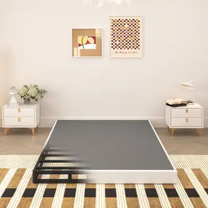 5 Inch King Size Box Spring, Heavy Duty Metal Mattress Foundation, 3000 lbs Capacity, Low Profile, Noise-Free, Easy Assembly with Fabric Cover