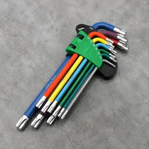 Extended Hex Key Set 9-Piece 1.5-10mm with Long Handle, S2 Alloy Steel, Anti-Slip & Anti-Drop, for Bike Repair, Machinery, Furniture Assembly, Tight Spaces, Durable & Portable Tool Kit