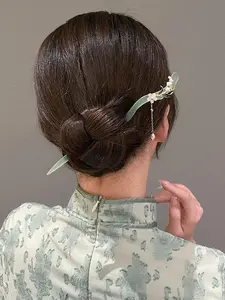 Women's Elegant Faux Pearl Decorated Hair Pin with Flowers Design, Vintage Graceful Trendy Hair Pin For Party, Daily & Updo Hairstyle Decoration, Flower Hair Clip