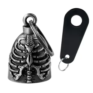 Dream Apparel Christmas/Halloween Bell,Gremlin/Guardian bell,Motorcycle Bell/Motorcycle Key Chain for Bikers Women Men W/Hanger,Biker Bell for Riders,Good Luck Riding Bell Spirit Bell Moto Accessories