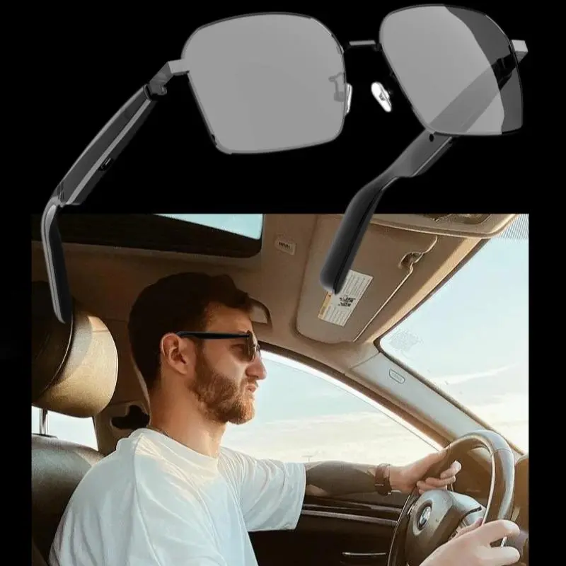 Open-ear Design Wireless Headphones Glasses, Bluetooth-compatible 5.4 Audio Glasses, Audio Eyewear, Lightweight & Comfortable Design Headphones for Reading & Working, Wearable
