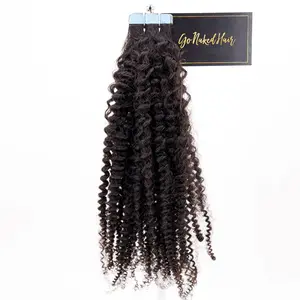 Textured 4B-4C Human Hair Tape In Extensions