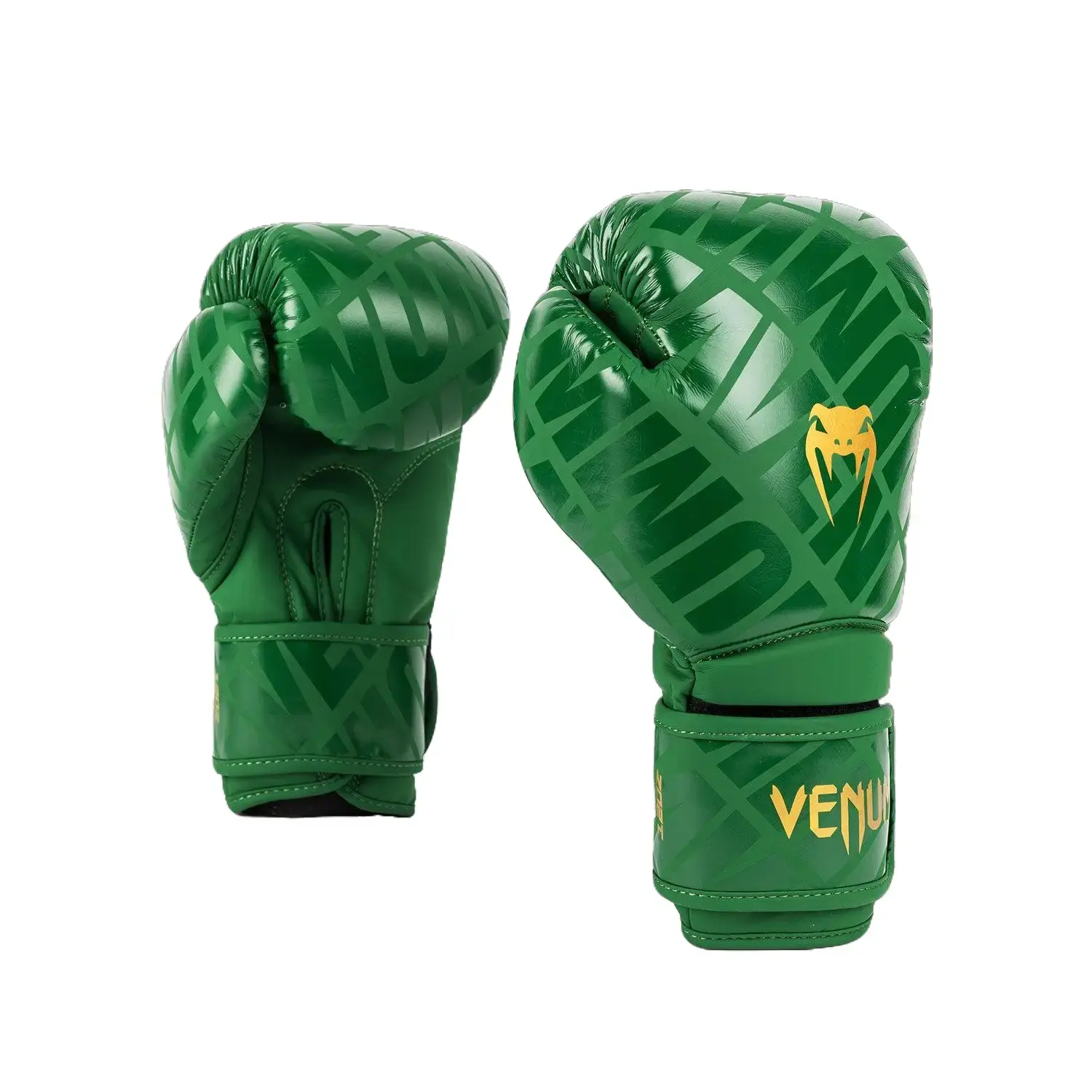 Venum Contender 1.5 XT Boxing Gloves, Semi-Leather Boxing Equipment for Training with Injected Foam for Beginner Sparring, Forest Green
