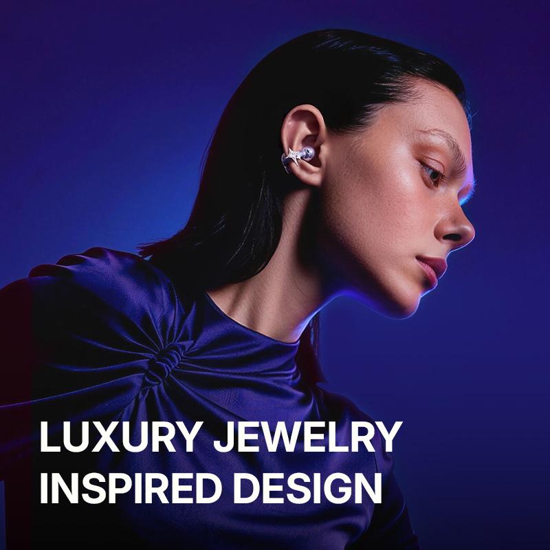 Sanag S6S Nova Open-Ear Clip-On Earbuds – Jewelry-Style Fit, No Sound Leak, All-Day Comfort for Work, Commute, Travel & Fitness