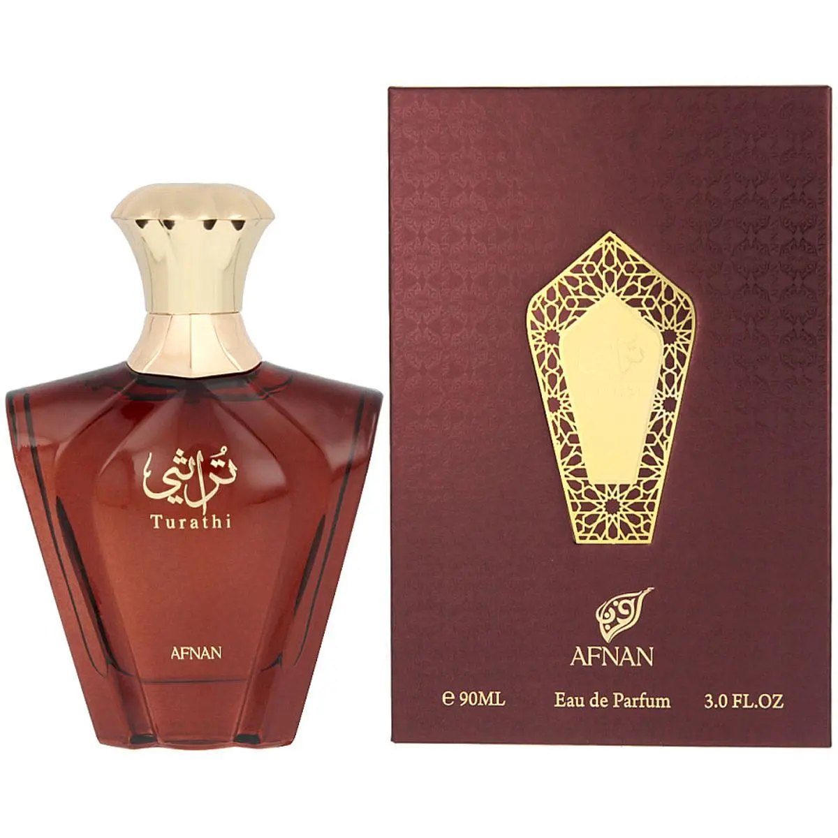 Afnan TURATHI Brown EDP Luxe Packaged Men's Perfume - 3.09oz (90ml) Single Item, Coconut-Infused Natural Base, Spicy Fragrance, Cedarwood Note, Sandalwood, Amber Scent, Woody Undertone, Woody Sandalwood, Woody Amber Scent