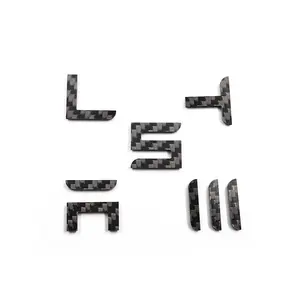 TPARTS Real Carbon Fiber Front Badge & Rear Letters Emblem