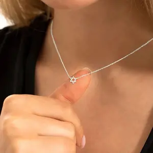 Elegant Star of David Necklace for Women - Delicate Silver Chain with Symbolic Pendant - Perfect for Everyday Wear