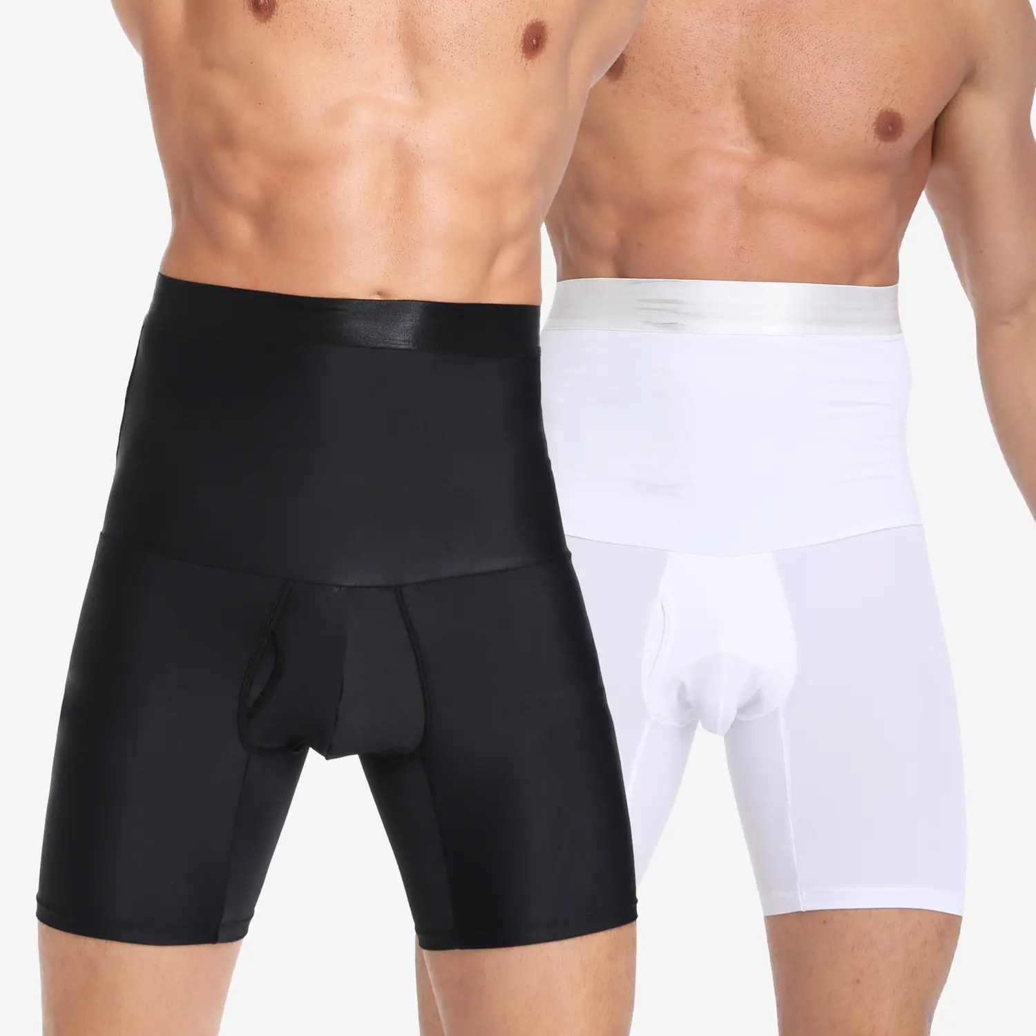Menswear Tummy Control Shorts High Waist Panties Underwear Body Shaper Comfy Belly Girdle Boxer Briefs Plain Shapewear for all Seasons Compression Breathable Smooth Fabric Nylon