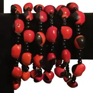 Handmade by the Inca Tribe in Perú - Huayruro Seed Bracelet