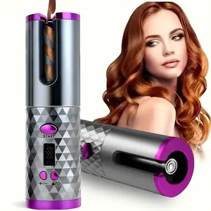USB Cordless Auto Portable Hair Curler - Portable Wireless Curling Iron for Travel & Salon Results,Adjustableheating Temperature And Time,Automatic Rotating Curling,Anti-scalding Design,Perfect Holiday Surprise for Family And Friends