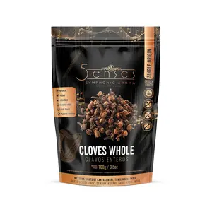 ⁠⁠⁠⁠5Senses Cloves Whole | Clavos | Symphonic Aroma | Single Origin, Non-GMO, Fairtrade, Kosher, Gluten-Free, Vegan Spice Flavor