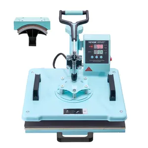 Summervibes VEVOR Heat Press Machine, 12x 15 inch, 2 in 1 Heat Transfer Machine with Hat Press, 360 Swing Away T-Shirt Pressing Machine, Digital Precise Control, Fast Even Heating for T-Shirts/Hats/Caps, Green