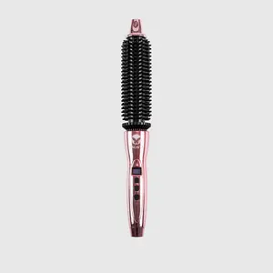 Perfecter Pro Heated Round Brush 1" - Curling Iron Alternative for Damage-Free Hair Styling - Curl, Smooth & Lift with Less Frizz & More Shine