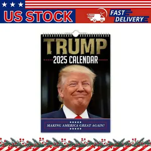 Trump 2025 Calendar Donald Trump Gifts Monthly Wall Calender 12 Month US Stock Making America Great Again