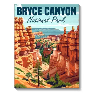 1Pc World Park Series Diamond Painting Landscape Mosaic Inlaid Embroidery Suitable for Modern Home Wall Decor DIY Gift New Product 30x40cm /11.81x15.75inch