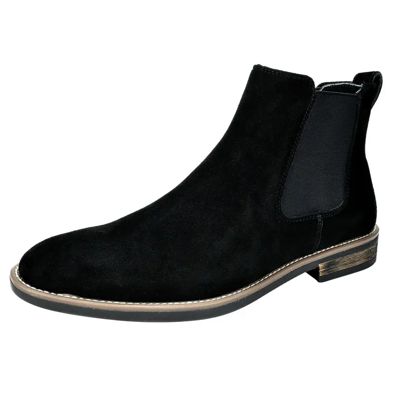 BRUNO MARC Men's Classic Chelsea Boots - Premium Suede Upper, Soft Round Toe, Elastic Band, EVA, Flexible TPR Sole, Breathable Surface, Ankle Height, All-Season Footwear, Walk-Flexible Walking Shoes, Pairs with Flannel/Blazer,outdoorfun