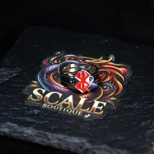 Berserk Metal Ring Adjustable Size Symbol of Sacrifice • Cosplay Alloy Ring Gift for Anime Lovers• Dark Aesthetic Jewelry  • Couples Rings