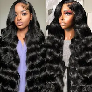 Nervoss Hair 30in 13x6 Lace Front Wigs Human Hair Pre Plucked Body Wave Hd Transparent Lace Frontal Wigs Human Hair for Women 180% Density Frontal Glueless Wigs Human Hair with Baby Hair for Women Nature Color TikTokShopBlackFriday