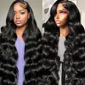 Nervoss Hair 30in 13x6 Lace Front Wigs Human Hair Pre Plucked Body Wave Hd Transparent Lace Frontal Wigs Human Hair for Women 180% Density Frontal Glueless Wigs Human Hair with Baby Hair for Women Nature Color TikTokShopBlackFriday