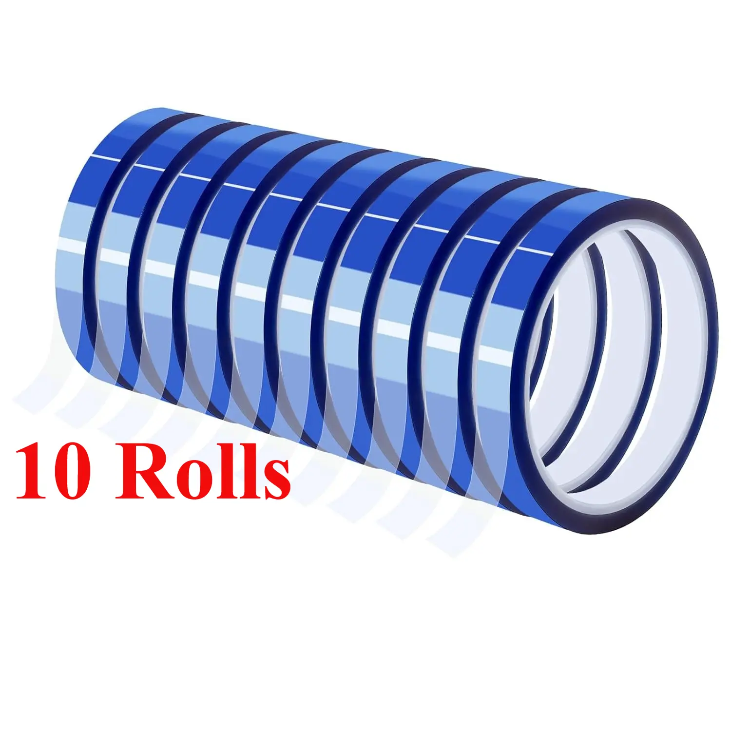 10 Rolls Heat Tape for Sublimation, Sublimation Heat Resistant Tape, 10mm × 30m (98ft) Heat Transfer Tape Sublimation Heat Tape for Press Electronic Soldering Insulation, No Residue