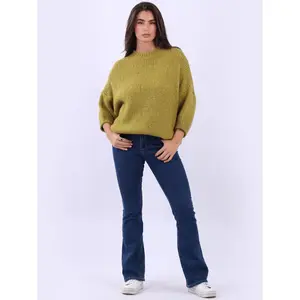 Women Cozy Wool Knit Crop Jumper