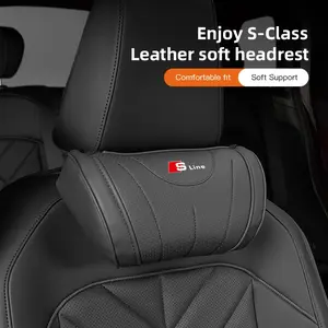 Car Seat Headrest Auto Neck Pillow For Audi S Line A7 A3 A6 S8 TTS S5 Q8 Q4 Q5 A8L Q7 SQ2 A5 A4 S4 S6 SQ5 S7 SQ7 Q6 SQ6 SQ8 S7 S3 A8 A1 Q2 Q3 e-tron