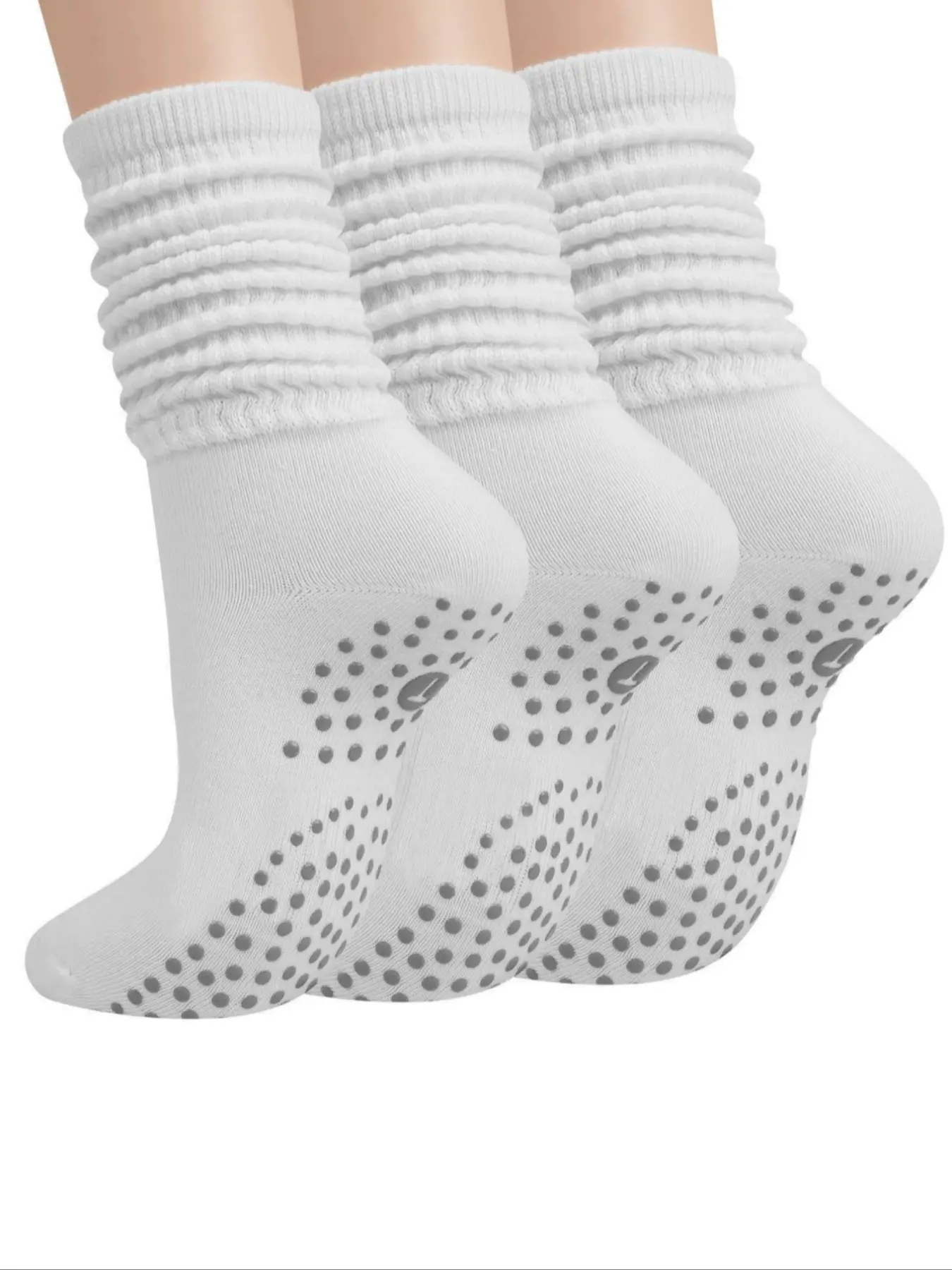 Women's Crew Socks, 3 Pairs Solid Color High Stretch Comfortable Casual Daily Wear, Perfect for Yoga Fitness Sports, Athletic Running Socks, Elastic Socks, Sock Packs