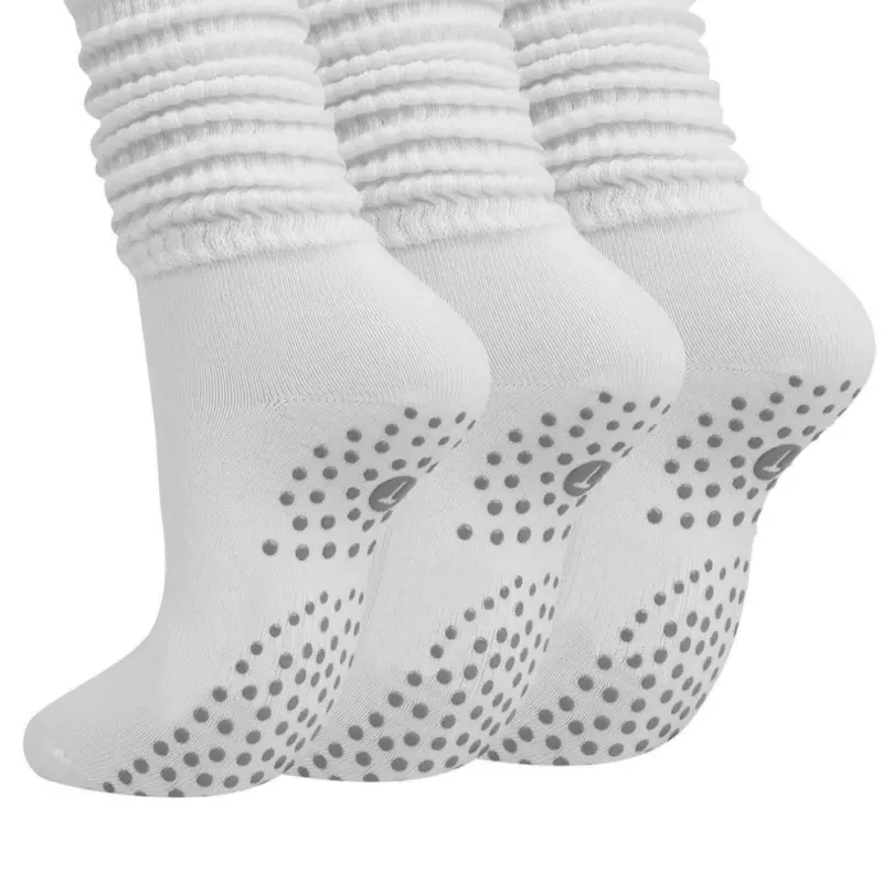 Women's Crew Socks, 3 Pairs Solid Color High Stretch Comfortable Casual Daily Wear, Perfect for Yoga Fitness Sports, Athletic Running Socks, Elastic Socks, Sock Packs