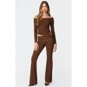Edikted Women's Aries Studded Fold Over Leggings