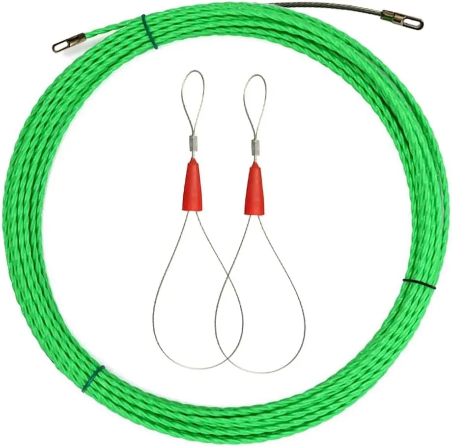 4mm Cable Puller Utility Tool, 15M Wall Wire Threader for Multiple-Length Cable Pulling Needs