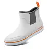TOUGHSTEPS Men's Slip-On Ankle Camouflage Deck Boots - Waterproof Cloth, Flat Heel, All Seasons Grip, Lightweight Rubber Sole, Breathable, Memory Foam Insole, Flexible, Oil-Resistant for Outdoor Fishing, Outdoors Water Resistant Footwear