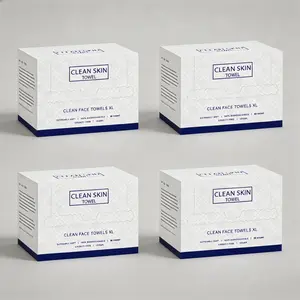 Cotton Soft Disposable Hypoallergenic Facial Wipes, Thick Absorbent Makeup Remover Towels, Home Use Single-Use Drawstring Boxed Cleansing Cloths