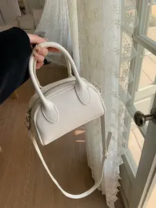 Korean New 2026 Unique Design Boston Bag, Women's Simple Versatile Handbag, Crossbody Small Square Bag, Fashionable and Stylish, All Seasons