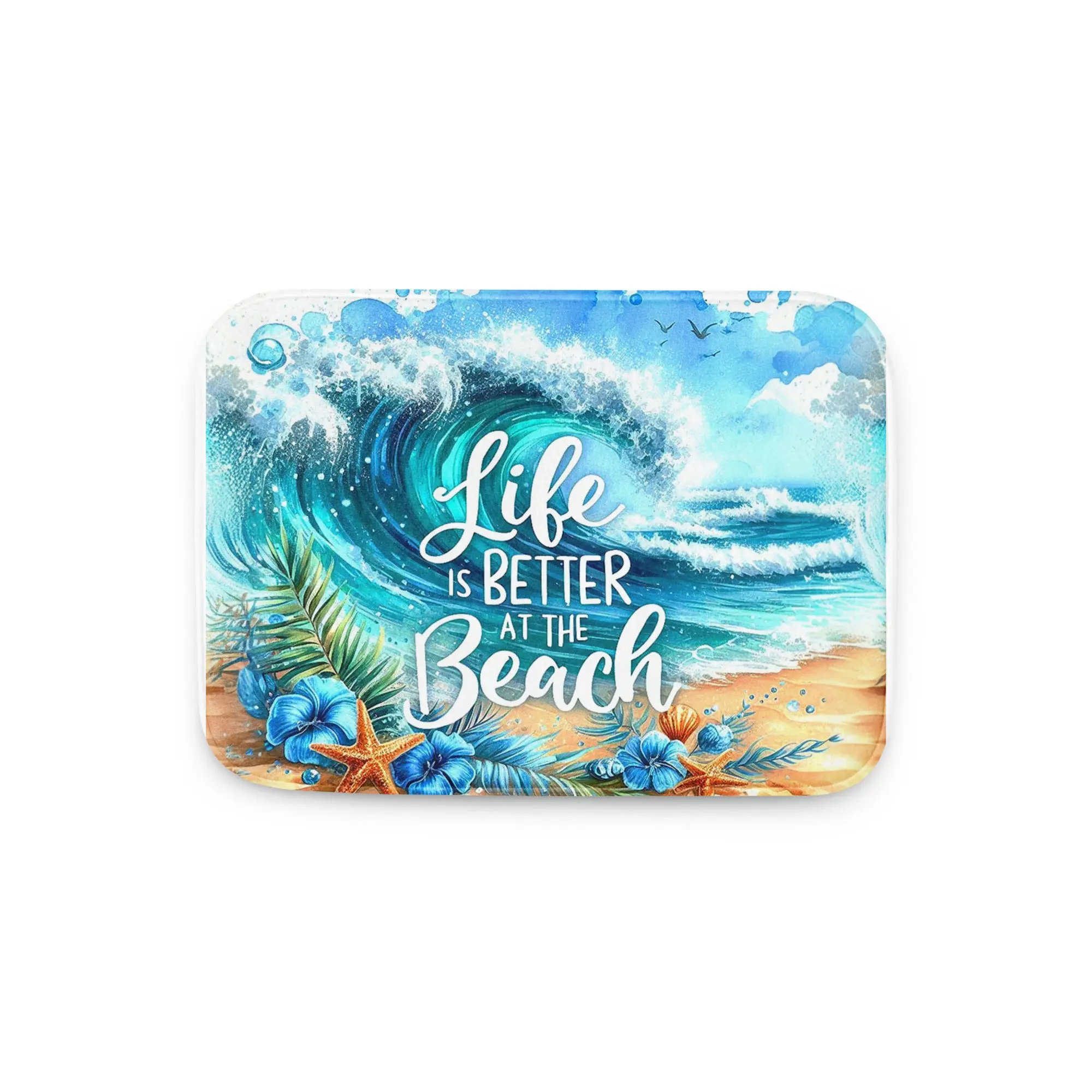 Life Is Better At The Beach - Memory Foam Bath Mat