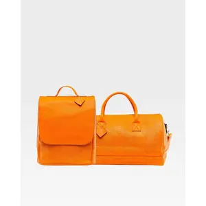 Signature Weekender Travel Set in Tangerine