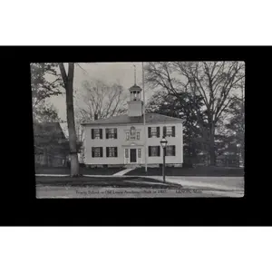 1910s Trinity School or Old Lenox Academy, Lenox, MA Postcard - Real Photo Post Card (RPPC) - Antique Photograph Massachusetts Postcard