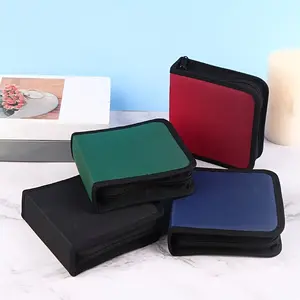 Zipper Discs Storage Case, Holds 40 CDs/DVDs, Portable Discs Case Holder, Wallet Disc Storage Binder For Car, Home & Travel Use - Keep Your Discs Organized!