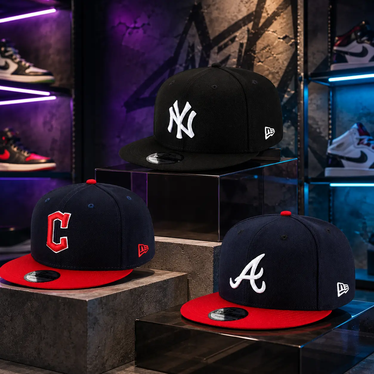 New Era 59FIFTY MLB Fitted Cap, Dodgers, Yankees and Multiple Team Styles.
