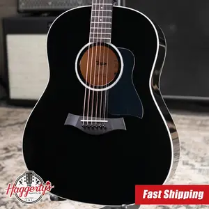 Taylor 217e-BLK Plus Grand Pacific Acoustic/Electric Guitar - Black with Aerocase - Factory Used