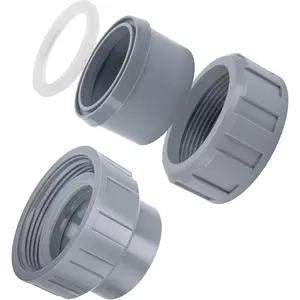 2 Pack PVC Connector with 2 Nut Heater Flange 006723F for Pool Heater Parts 2 inches
