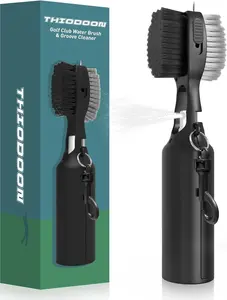 THIODOON Golf Club Cleaner Brush with 4 Oz Water Spray, Nylon and Steel Bristles, Retractable Golf Brush and Groove Cleaner with Clip for Golf Bag, Golf Accessories for Men and Best Golf Gifts