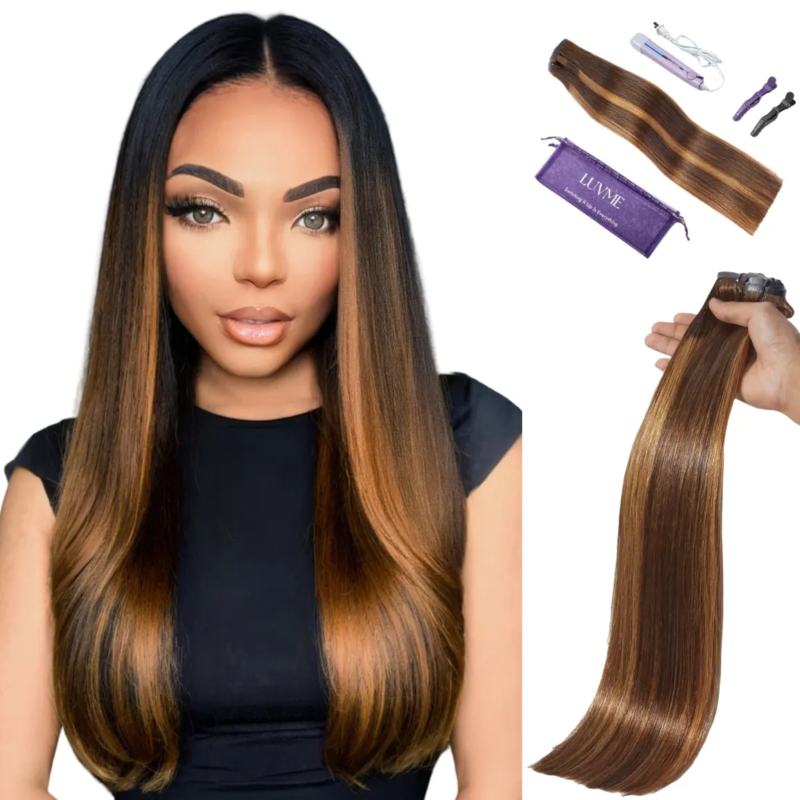 Straight【copper-brown】