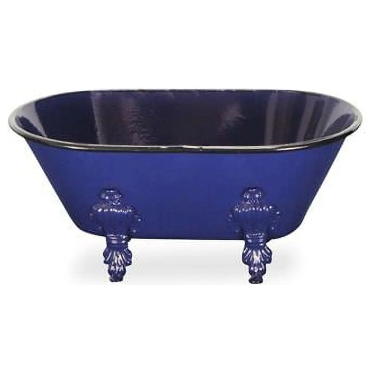 Cheungs 5129S-NB Navy Blue Decorative Metal Bathtub, 2 lbs, with 4 Bottom ft, Ideal for Home or Space Bathroom Fixtures, 4 Bottom Feet