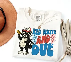 Comfort colors Red White and Due, Funny Pregnant Raccoon 4th of July Sublimation, Patriotic Animal Clipart, Hotdog USA Maternity Shirt, 4th of july outfits for women, 4th of july, 4th of july shirt, 4th of july shirt for women, t shirts for men
