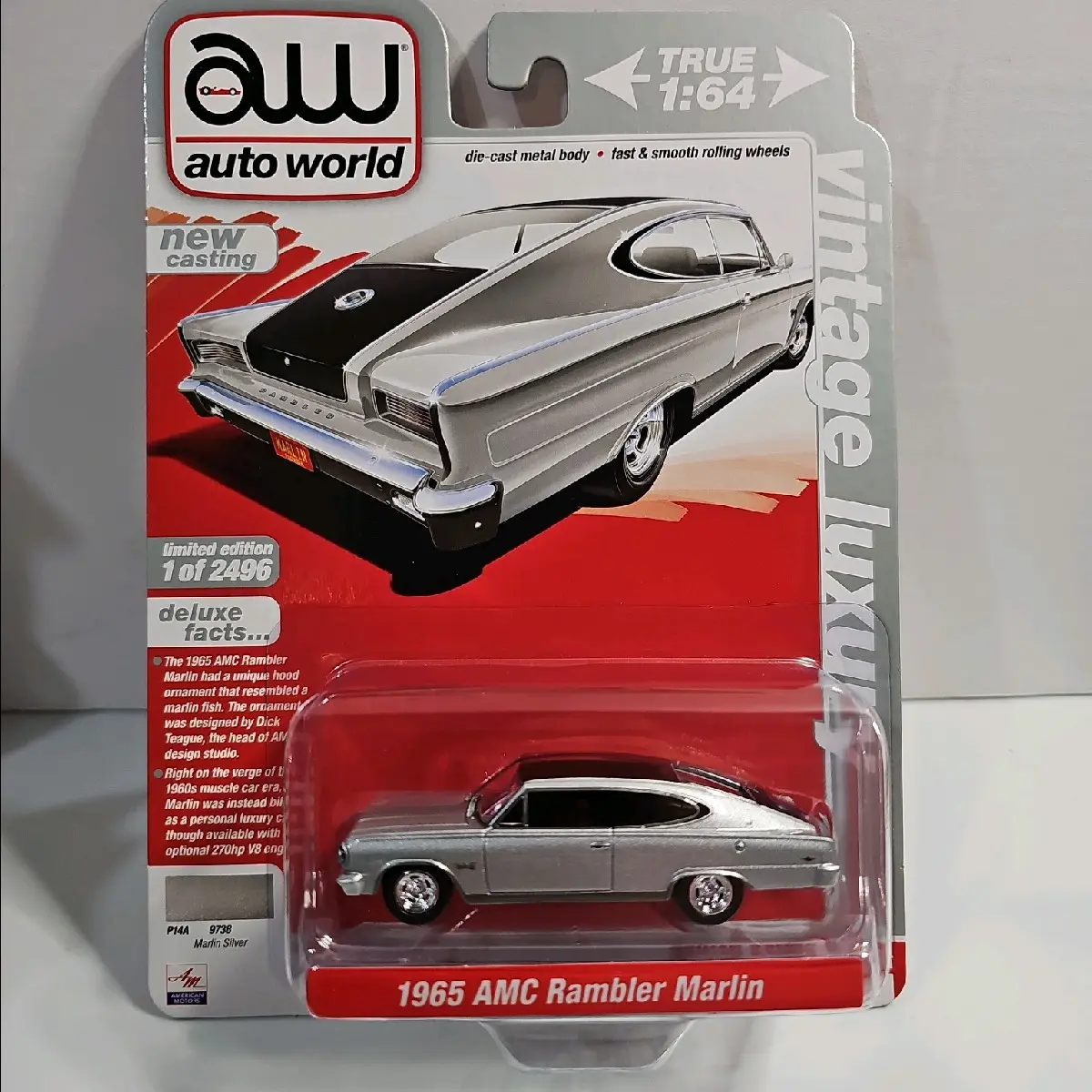 Auto World 1:64 Diecast 1965 AMC Rambler Marlin Special Edition