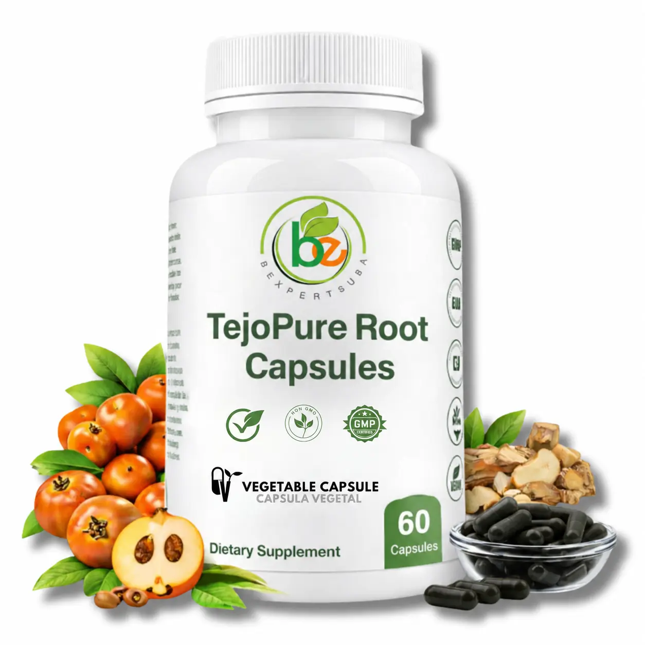 Beauty Experts Tejo Pure Root Capsules – 60 Capsules – Natural Plant-Based Dietary Supplement for Metabolic Balance & Digestive Wellness Detoxing – 100% Pure Botanical Root Extract Detox – Non-GMO & Vegan Formula