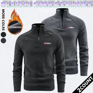 Men's Ski Snow Stand-up collar half-zip sweatshirt  Insulated Fleece Outdoor Mountain Hooded Winter Coat Sporty Breathable Outerwear  men clothing SpringStatements