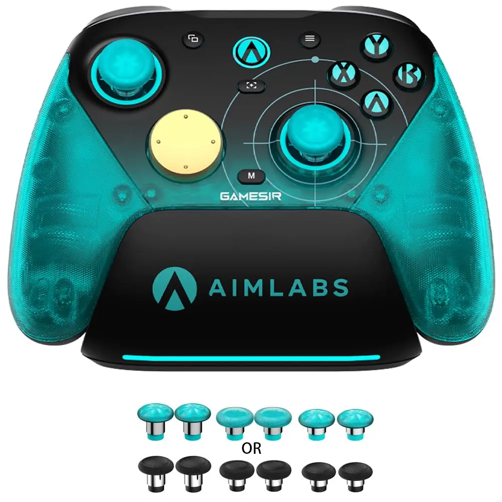 GameSir G7 Pro 8K PC Wireless Controller, Aimlabs Edition – 8000Hz Polling Rate Wired & 2.4G, TMR Joysticks Anti-Stick Drift, Hall Effect Analog Triggers, Esports Gamepad for Windows PC with 3.5mm Audio